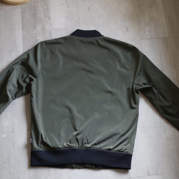 Hollister Khaki Green Men's Lightweight Bomber Jacket Size M - Picture 4 of 7